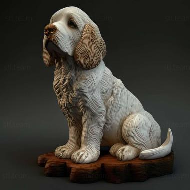 3D модель Кламбер спаніель собака (STL)